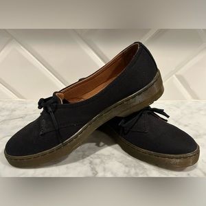 Dr marten morada slip on canvas black shoe women’s sz 9 flats loafers